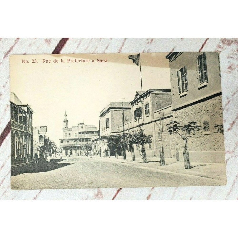 Rue De La Prefecture A Suez No 23 Egypte Carte Postale Post Card J.S. Antippa